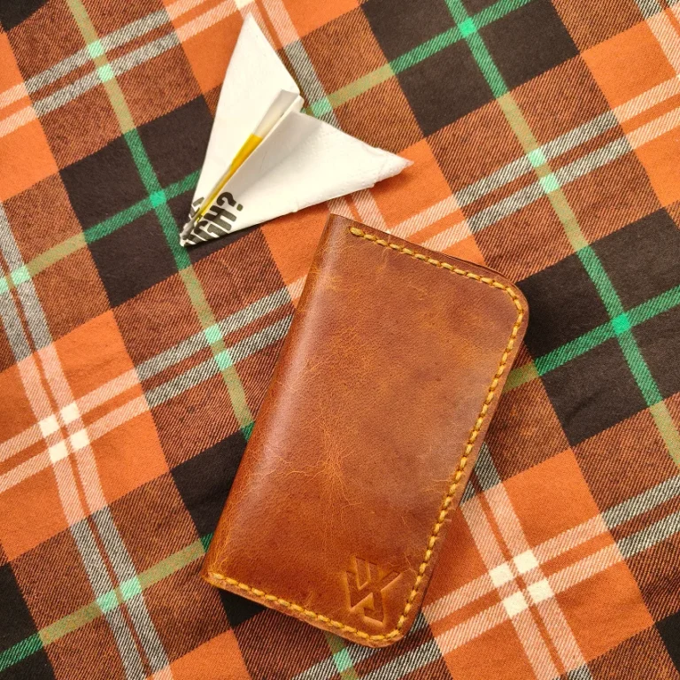 RHIVEX handcrafted full grain leather bifold wallet Pakistan