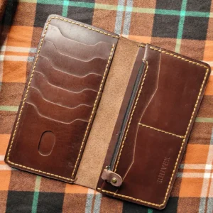 RHIVEX handcrafted full grain leather bifold wallet Pakistan
