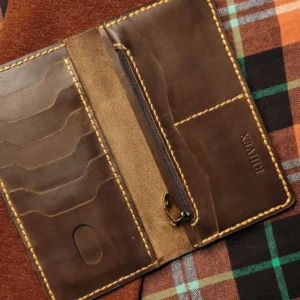 RHIVEX handcrafted full grain leather bifold wallet Pakistan