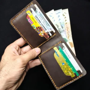 RHIVEX handcrafted full grain leather bifold wallet Pakistan