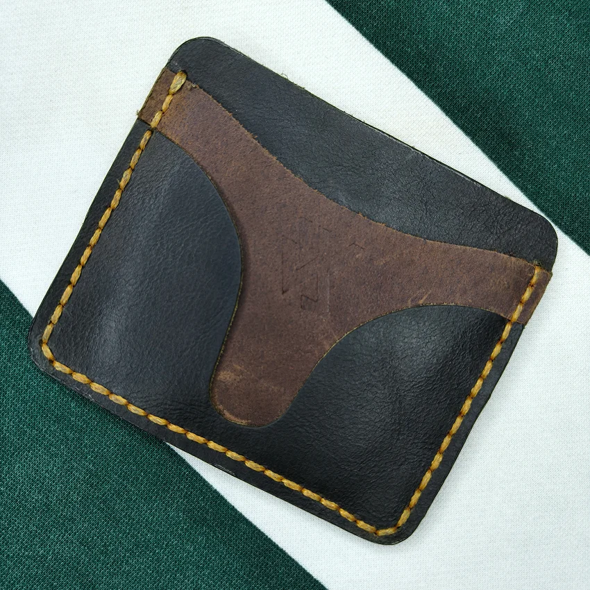 RHIVEX handcrafted full grain leather bifold wallet Pakistan