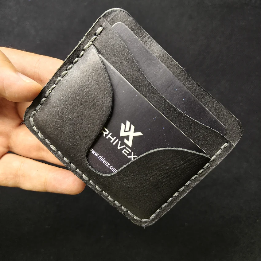 RHIVEX handcrafted full grain leather bifold wallet Pakistan