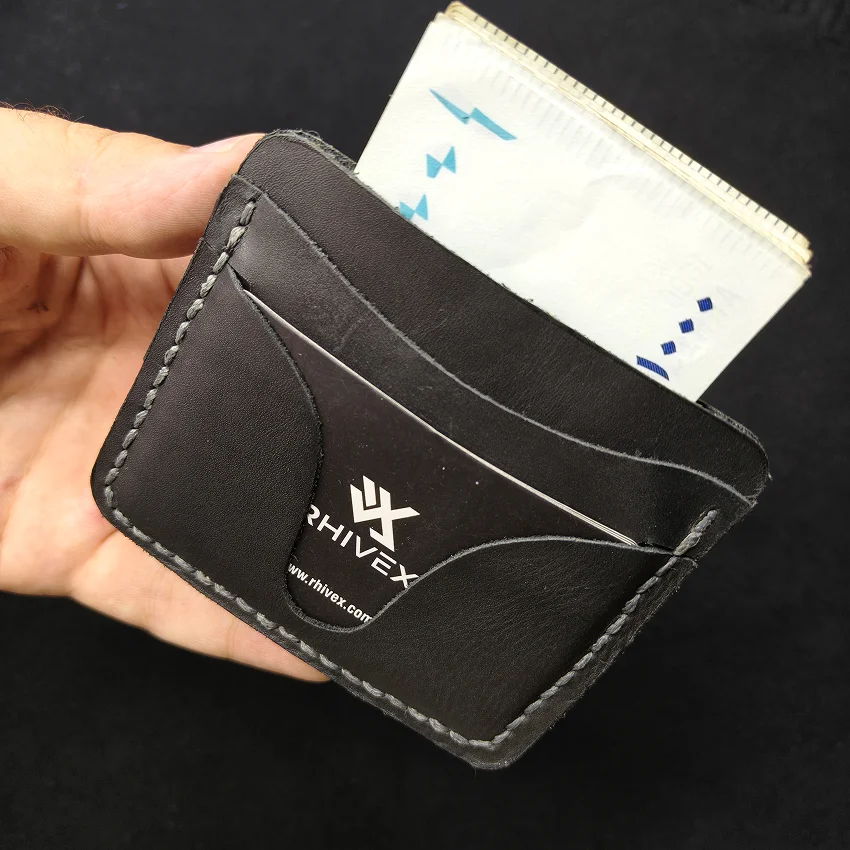 RHIVEX handcrafted full grain leather bifold wallet Pakistan