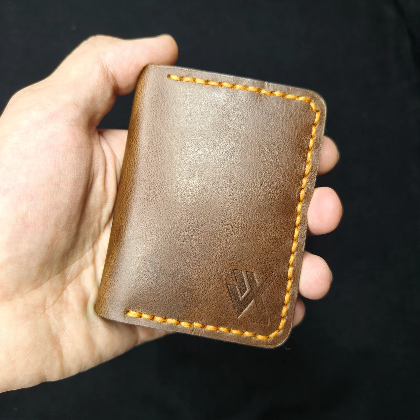 RHIVEX handcrafted full grain leather bifold wallet Pakistan
