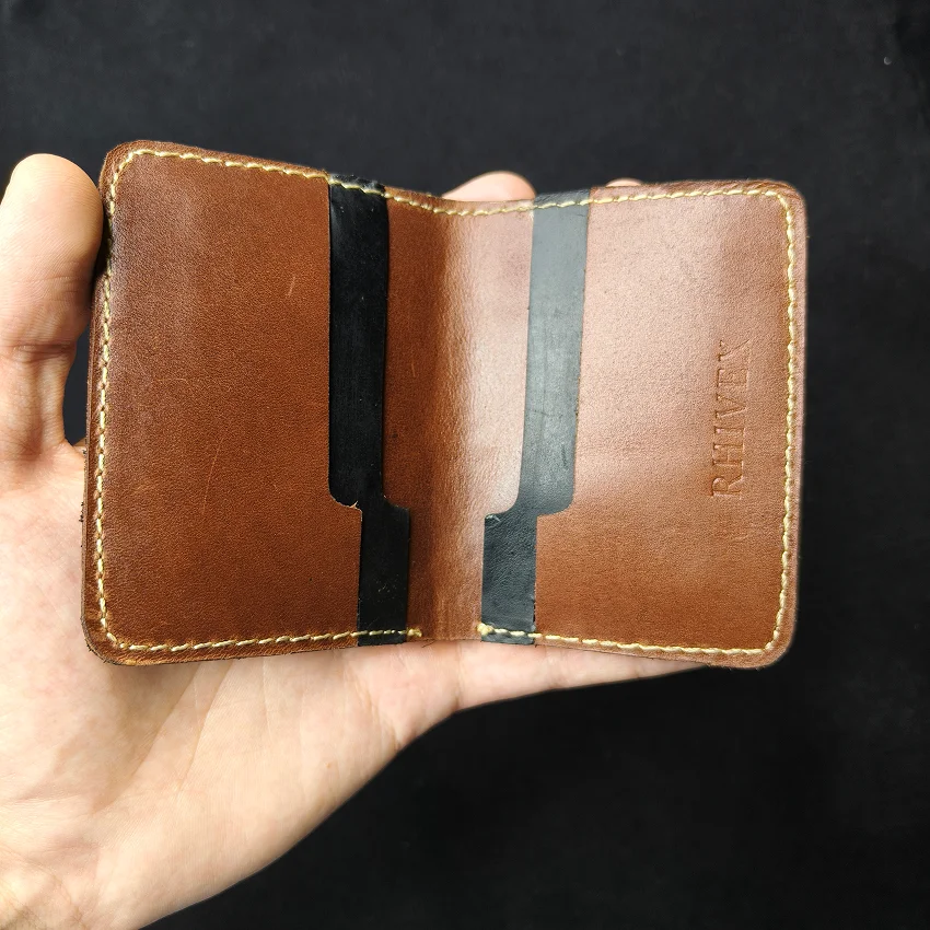 RHIVEX handcrafted full grain leather bifold wallet Pakistan