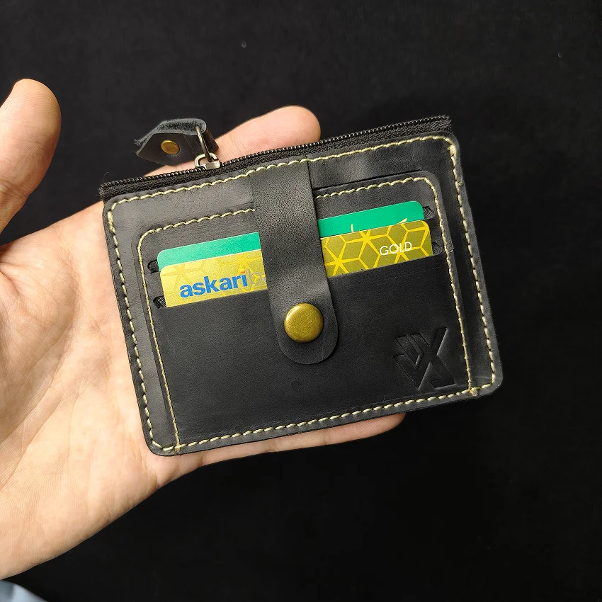 RHIVEX handcrafted full grain leather bifold wallet Pakistan