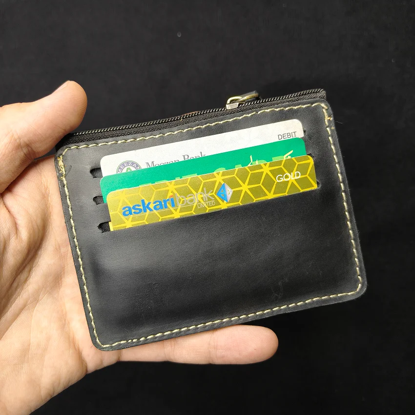 RHIVEX handcrafted full grain leather bifold wallet Pakistan