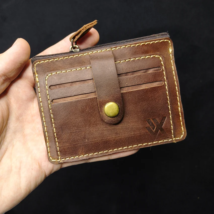 RHIVEX handcrafted full grain leather bifold wallet Pakistan