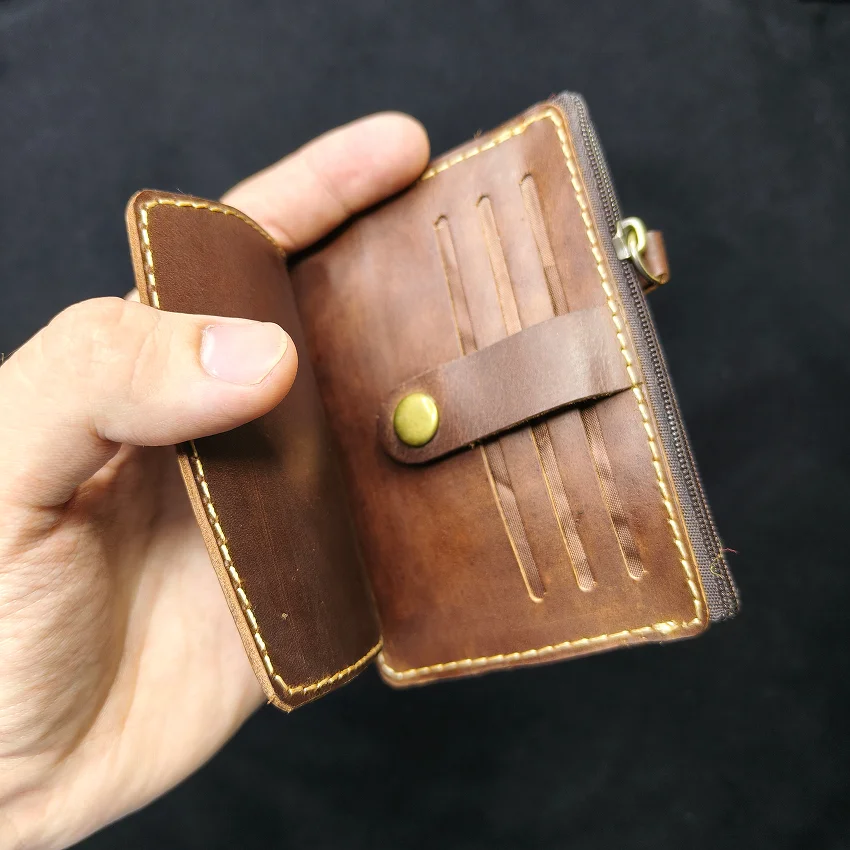 RHIVEX handcrafted full grain leather bifold wallet Pakistan