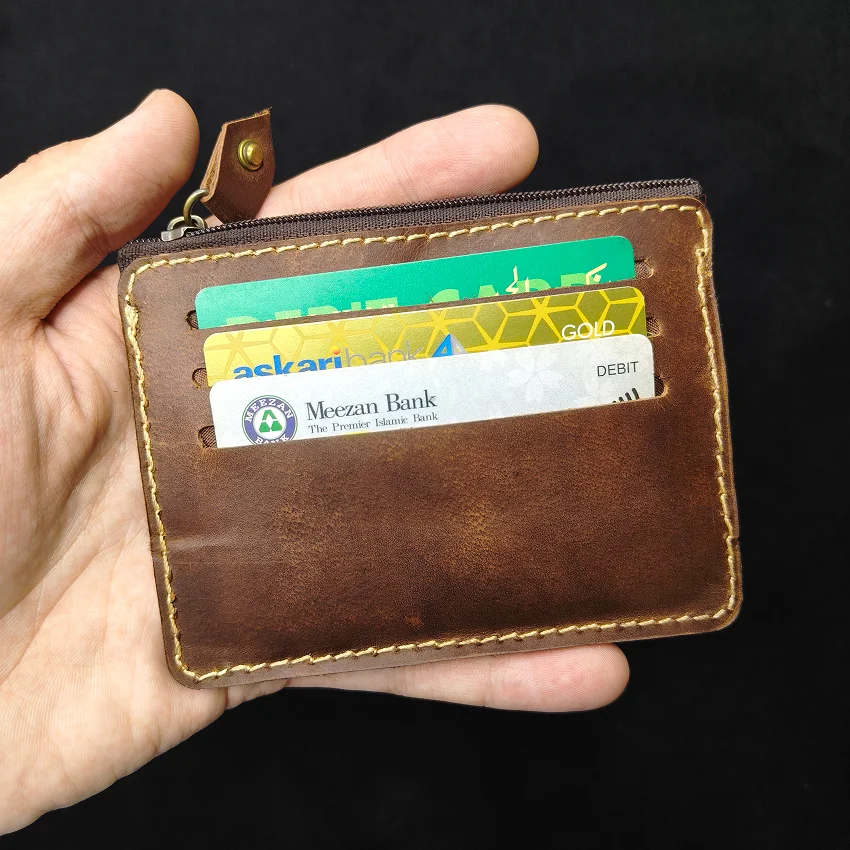 RHIVEX handcrafted full grain leather bifold wallet Pakistan