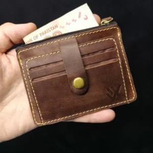 RHIVEX handcrafted full grain leather bifold wallet Pakistan