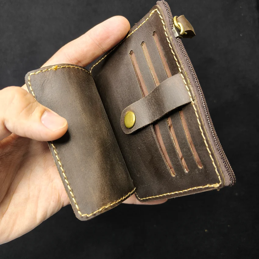 RHIVEX handcrafted full grain leather bifold wallet Pakistan