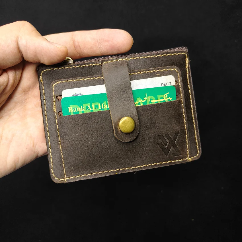 RHIVEX handcrafted full grain leather bifold wallet Pakistan