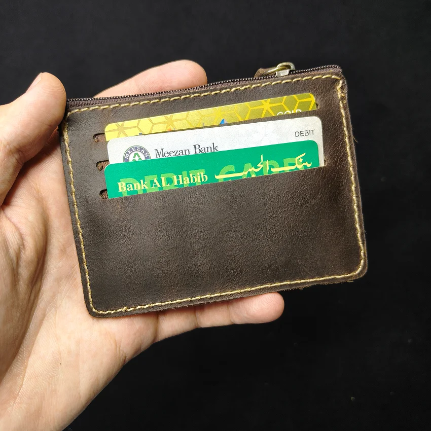 RHIVEX handcrafted full grain leather bifold wallet Pakistan
