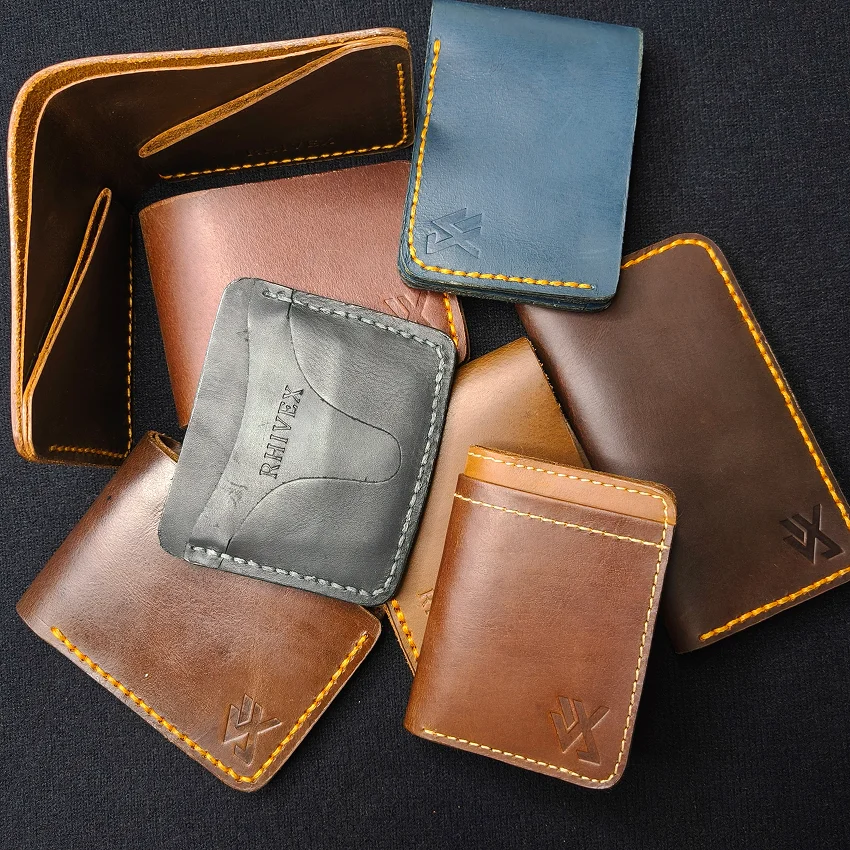 RHIVEX handcrafted full grain leather bifold wallet Pakistan
